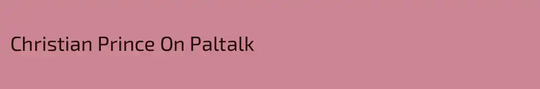 Christian Prince On Paltalk